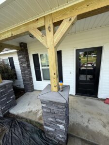 Finished porch and deck renovation work